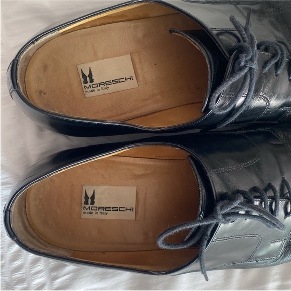 Men’s Moreschi Classic Black Oxfords (wedding shoes) size 11 main image 4